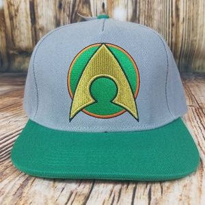 Aquaman DC Comics green and gray snapback hat